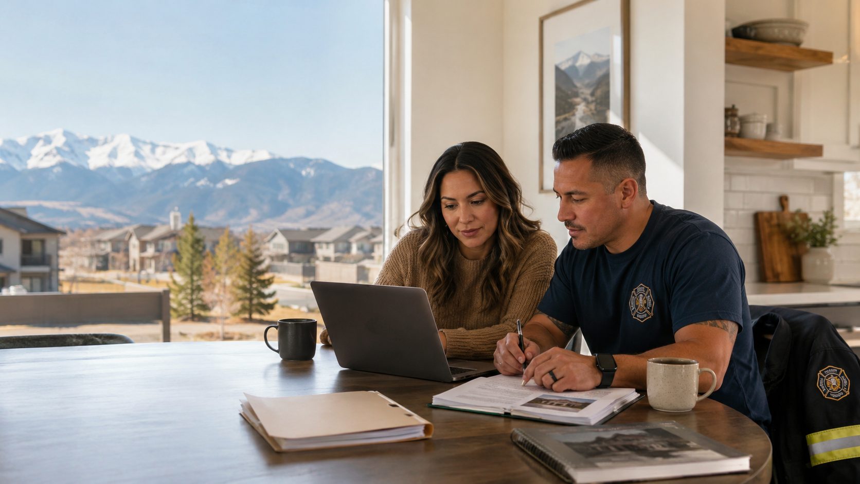 Colorado homebuyer reviewing homebuyer education options at a desk before using down payment assistance
